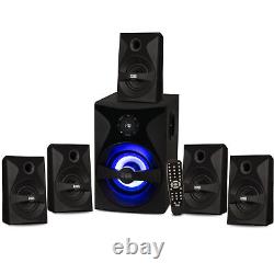 Acoustic Audio Bluetooth 5.1 Speaker System with Sub Light & FM Home Theater Set