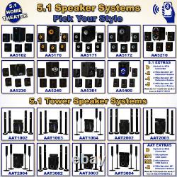 Acoustic Audio Home Theater 5.1 Bluetooth Speaker System & Digital Optical Input