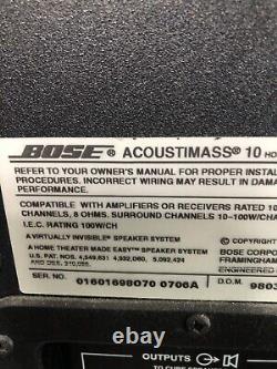BOSE Acoustimass 10 Home Theater Speaker System With Stands And Wiring