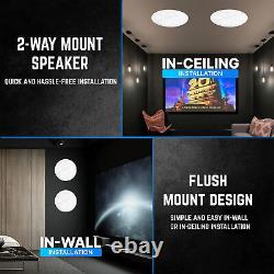 Home Theater System 2000 W Bluetooth Amplifier with 6 QTY 5.25 Ceiling Speaker