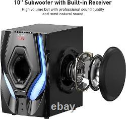 Home Theater Systems Surround Sound Speakers 10 Subwoofer 5.1 Channel TV Audio