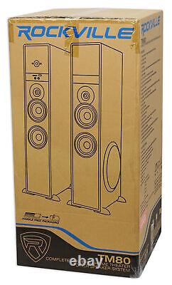 Rockville TM80W Bluetooth Home Theater Tower Speaker System+(2) 8 Subwoofers
