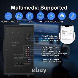 Surround Sound System 5.1 Home Theater System 2 Wireless Rear Speakers for TV
