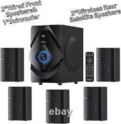 Surround Sound System Wireless Rear Satellite Speakers 5.1 Home Theater Speakers