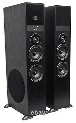 Tower Speaker Home Theater System+8 Sub For Samsung Q7C Television TV-Black