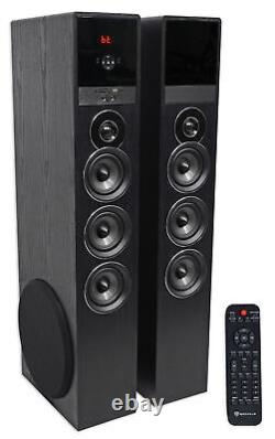 Tower Speaker Home Theater System wSub For Westinghouse HDTV Television TV-Black