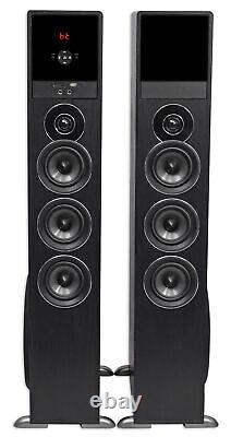 Tower Speaker Home Theater System wSub For Westinghouse HDTV Television TV-Black