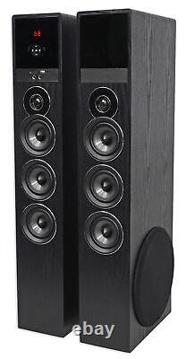 Tower Speaker Home Theater System withSub For LG SK8000 Television TV-Black