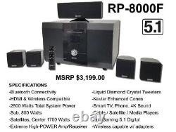 Première référence RP-8000F Système de cinéma maison HDTV 2500 Watts 4k sans fil RF
