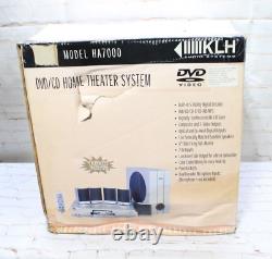 Système Home Cinéma KLH HA7000 avec lecteur DVD vidéo, télécommande, haut-parleurs et câbles de caisson de basses