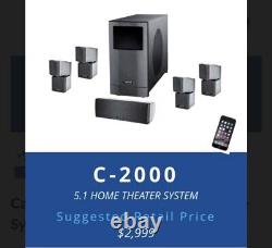 Système de cinéma maison Carrara Acoustics C-2000 Surround Sound 5.1 NEUF IOB