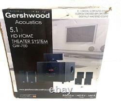Système de cinéma maison Gershwood Acoustics 5.1 HD 2000w Modèle GW-750