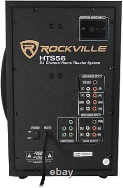 Système de cinéma maison Rockville HTS56 1000W 5.1 canaux/Bluetooth/USB + 8 caisson de basse