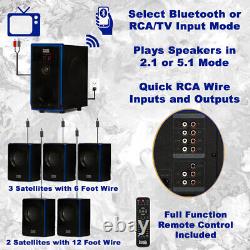 Système de haut-parleurs Bluetooth pour Home Cinéma Acoustic Audio 5.1 avec entrée optique numérique