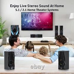 Système de son surround 5.1 Home Theater avec enceintes Bluetooth pour TV et caisson de basses de 10 pouces