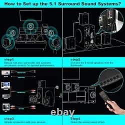 Systèmes de son surround 5.1 Système de cinéma maison Haut-parleurs pour téléviseur Subwoofer avec